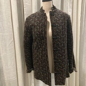 Vintage Paisley Patterned Velvet Jacket